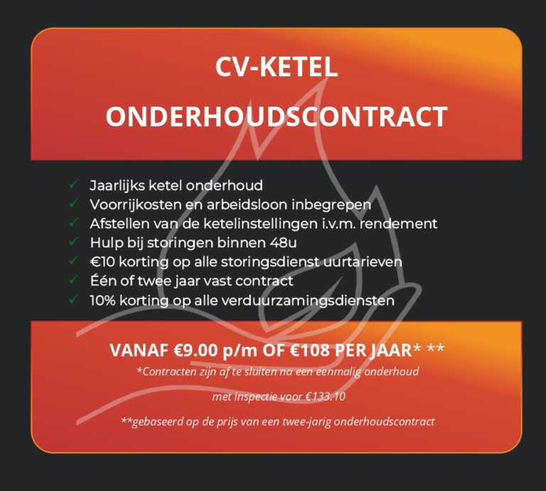 Cv-ketel onderhoudscontract